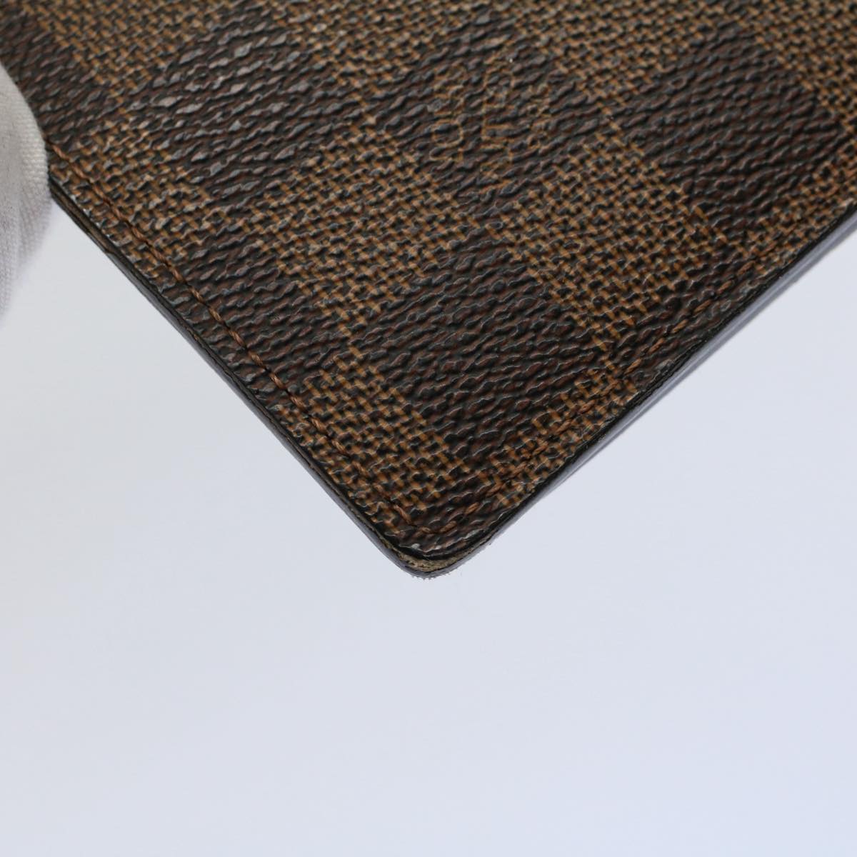 LOUIS VUITTON Damier Ebene Agenda GM Day Planner Cover R20107 LV Auth 58861