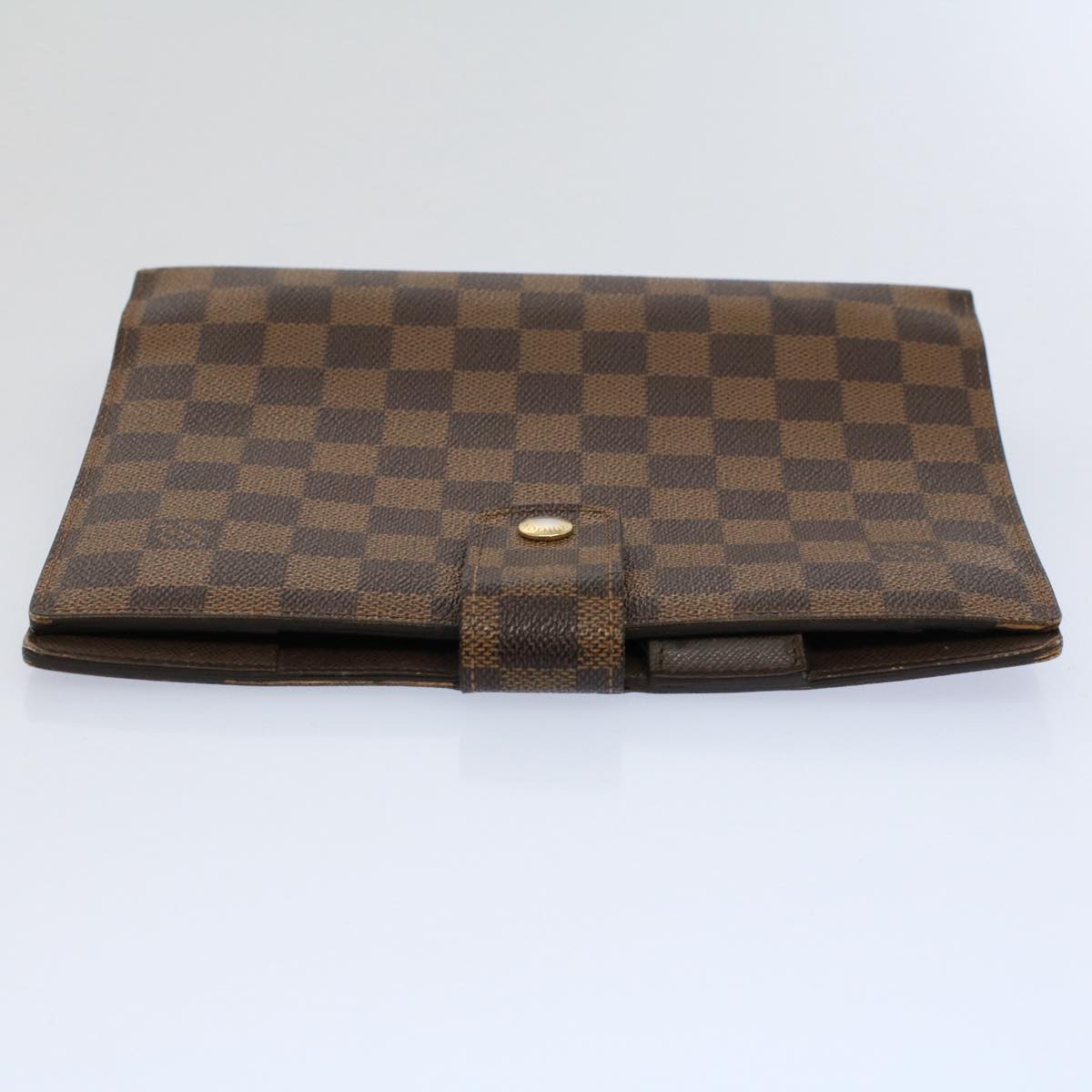 LOUIS VUITTON Damier Ebene Agenda GM Day Planner Cover R20107 LV Auth 58861