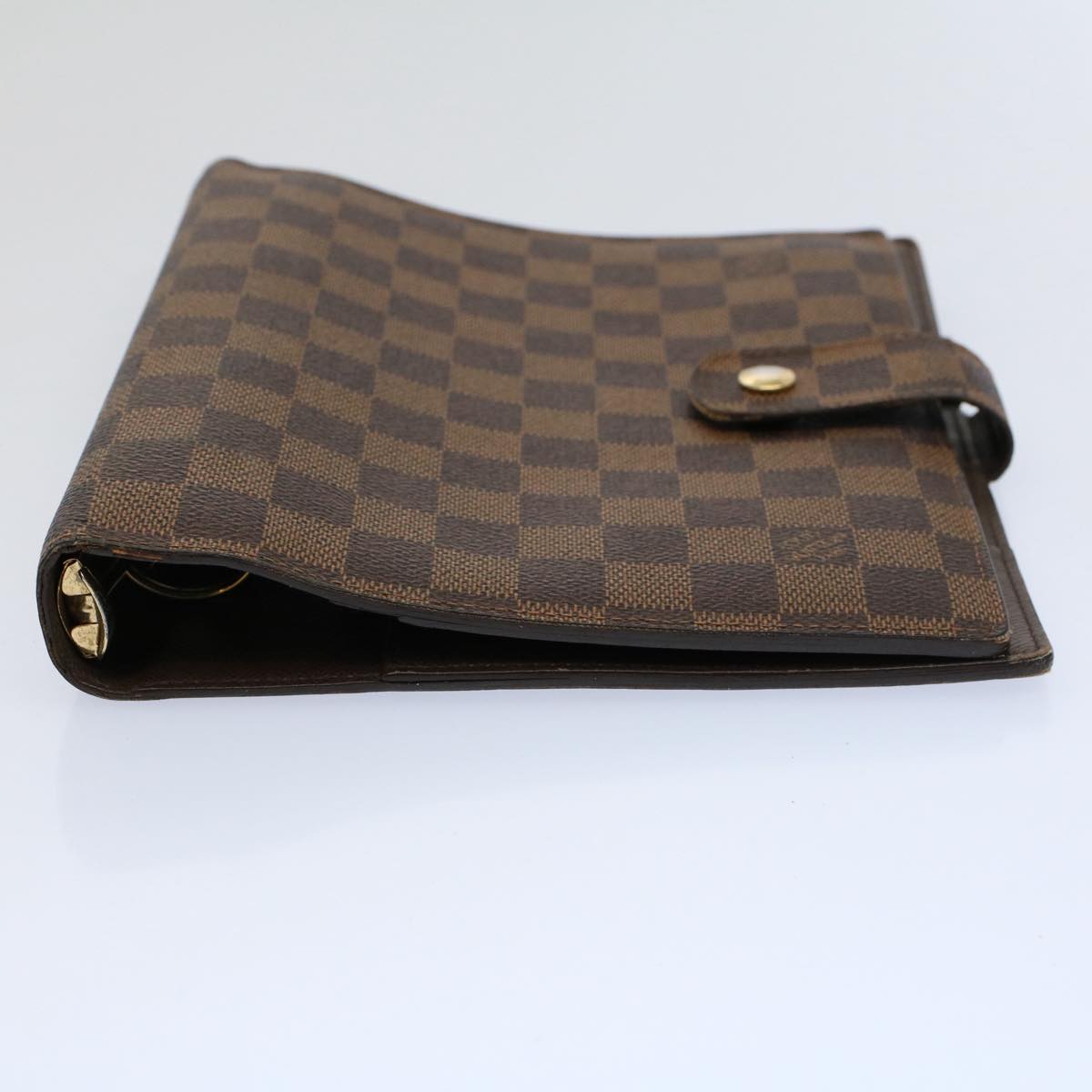 LOUIS VUITTON Damier Ebene Agenda GM Day Planner Cover R20107 LV Auth 58861