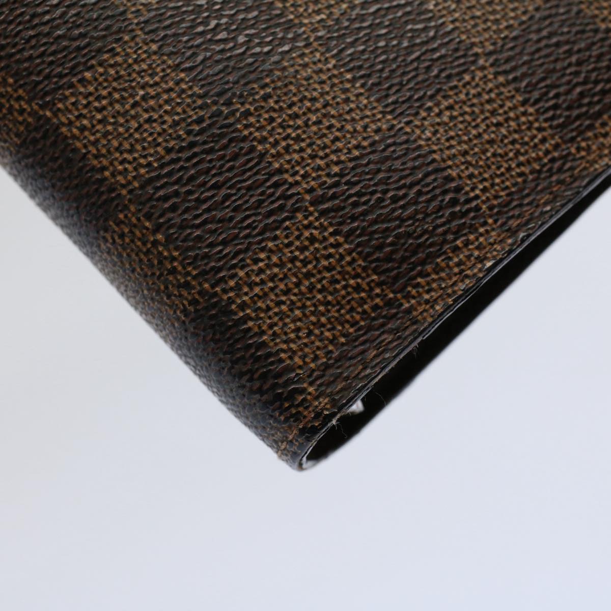 LOUIS VUITTON Damier Ebene Agenda GM Day Planner Cover R20107 LV Auth 58861