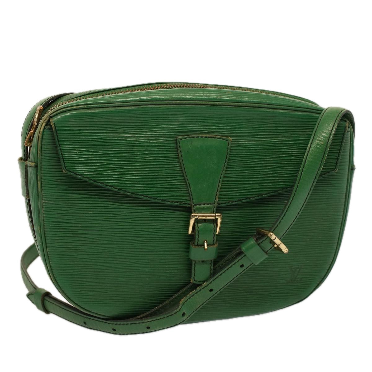 LOUIS VUITTON Epi Jeune Fille MM Shoulder Bag Green M52154 LV Auth 58869