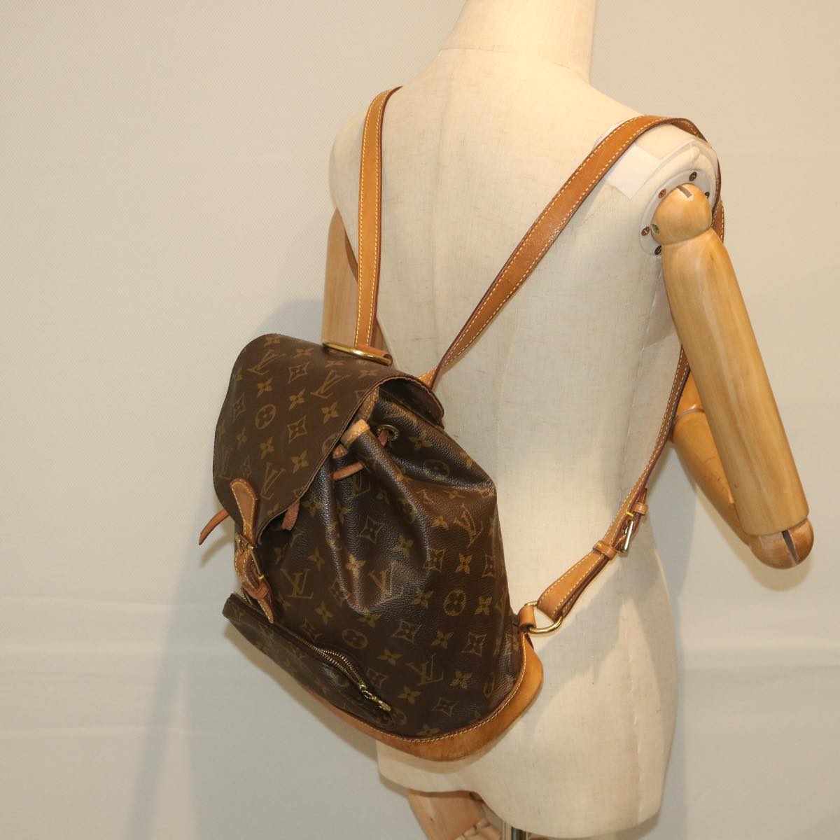 LOUIS VUITTON Monogram Montsouris MM Backpack M51136 LV Auth 58893