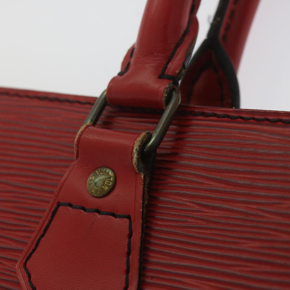 LOUIS VUITTON Epi Sac Plat Hand Bag Red M5274E LV Auth 58961