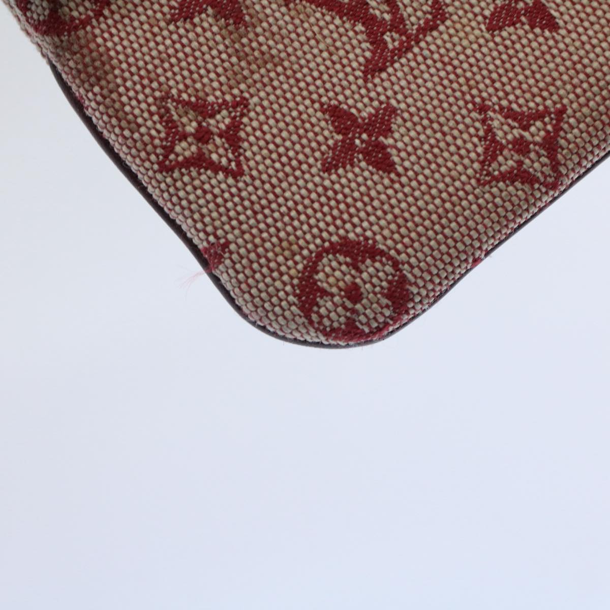 LOUIS VUITTON Monogram Mini Pochette Cles Coin Purse Red M92238 LV Auth 58988