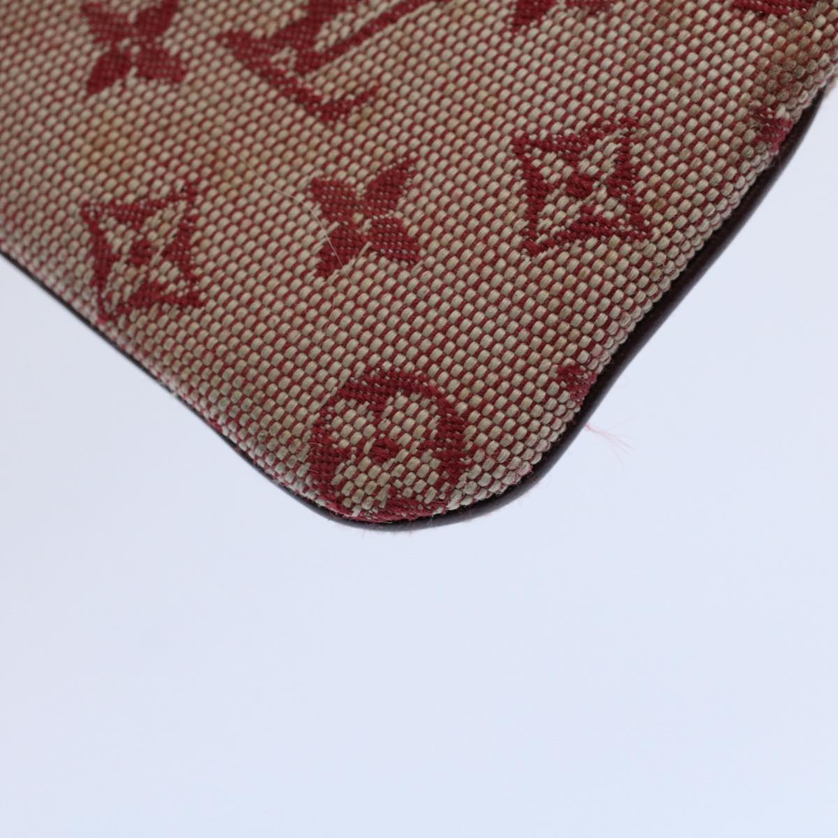 LOUIS VUITTON Monogram Mini Pochette Cles Coin Purse Red M92238 LV Auth 58988