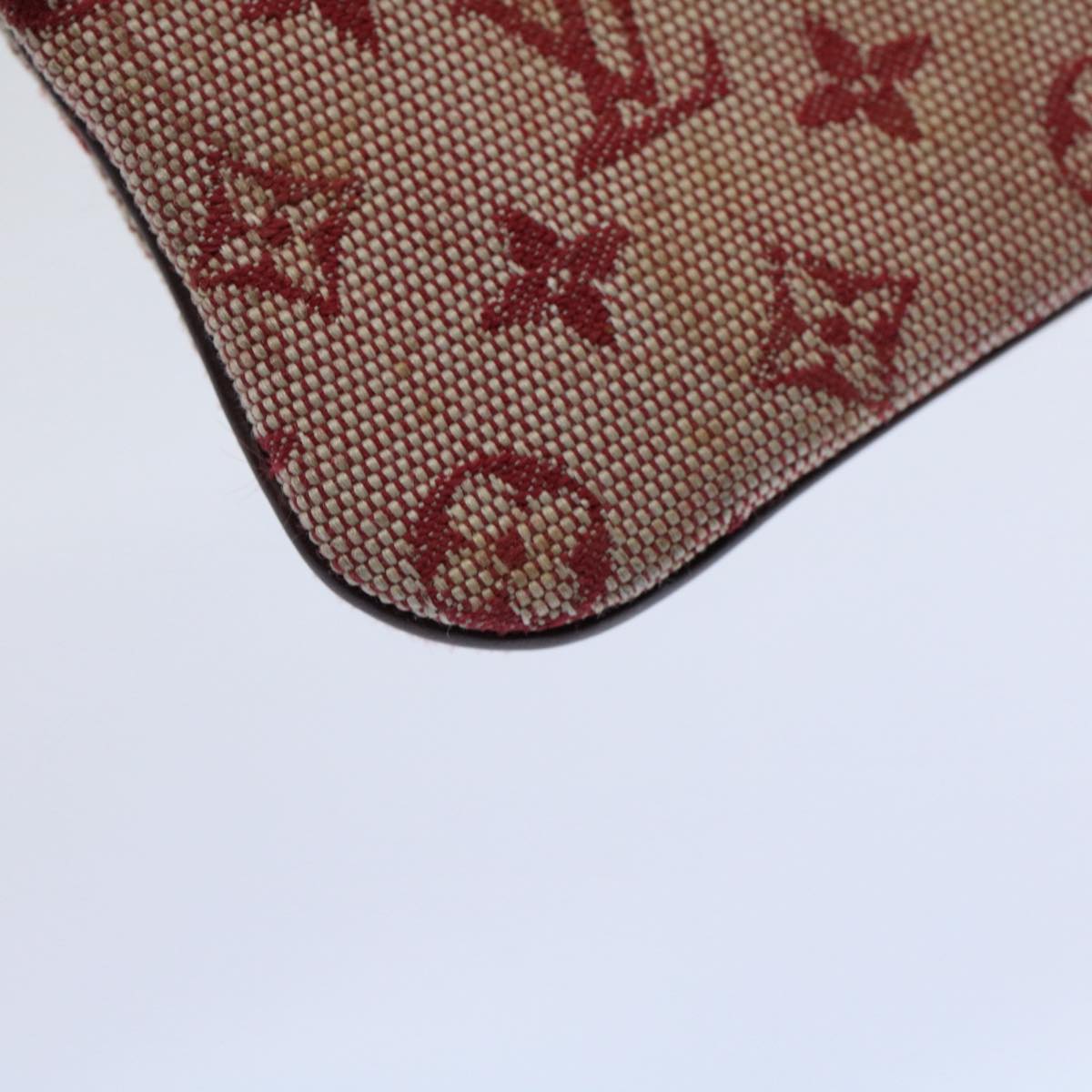 LOUIS VUITTON Monogram Mini Pochette Cles Coin Purse Red M92238 LV Auth 58988