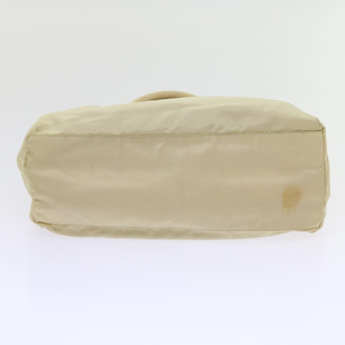 PRADA Hand Bag Nylon Cream Auth 59057