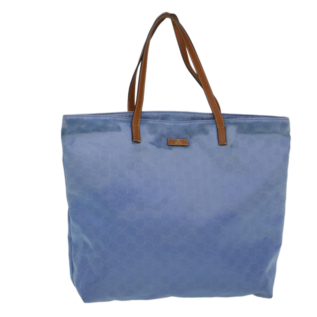 GUCCI GG Canvas Tote Bag Blue 295252 Auth 59064