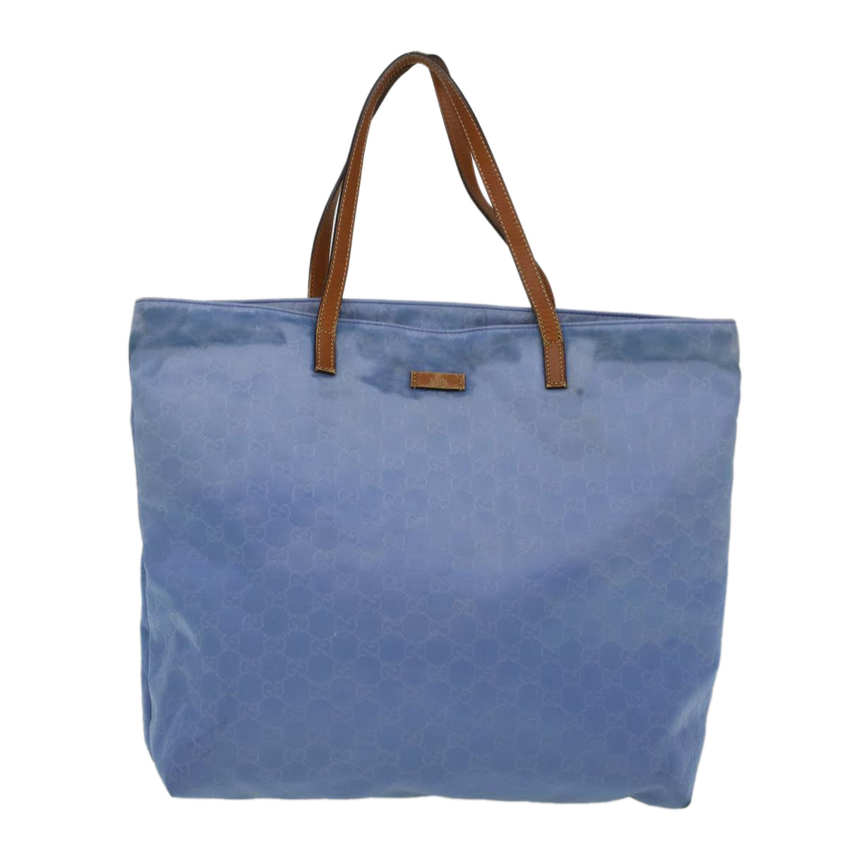 GUCCI GG Canvas Tote Bag Blue 295252 Auth 59064