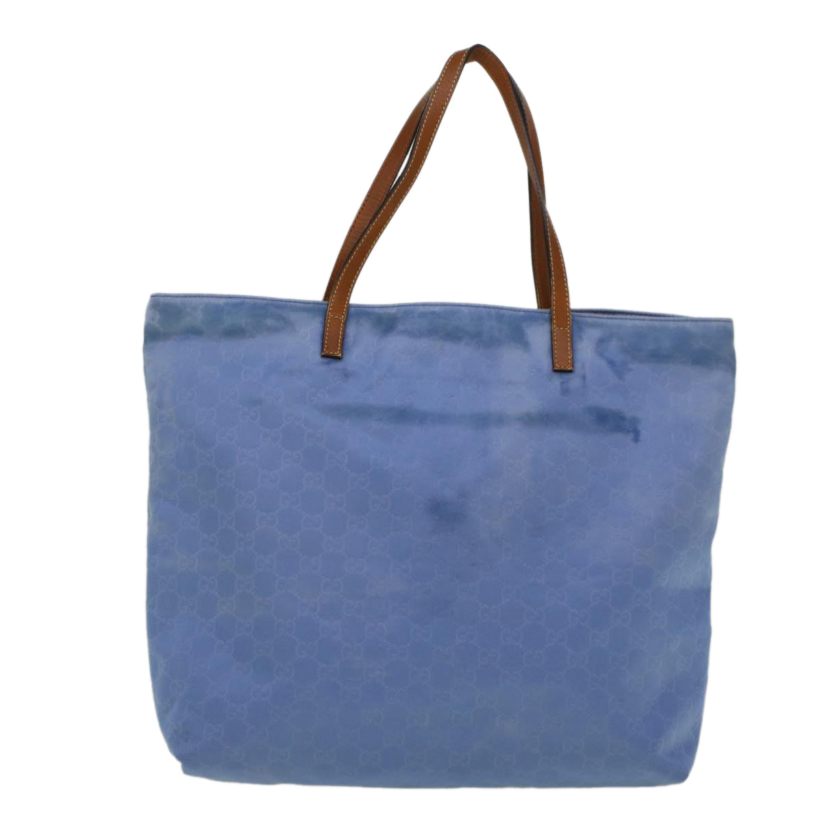 GUCCI GG Canvas Tote Bag Blue 295252 Auth 59064