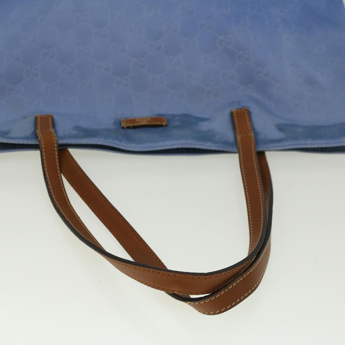 GUCCI GG Canvas Tote Bag Blue 295252 Auth 59064