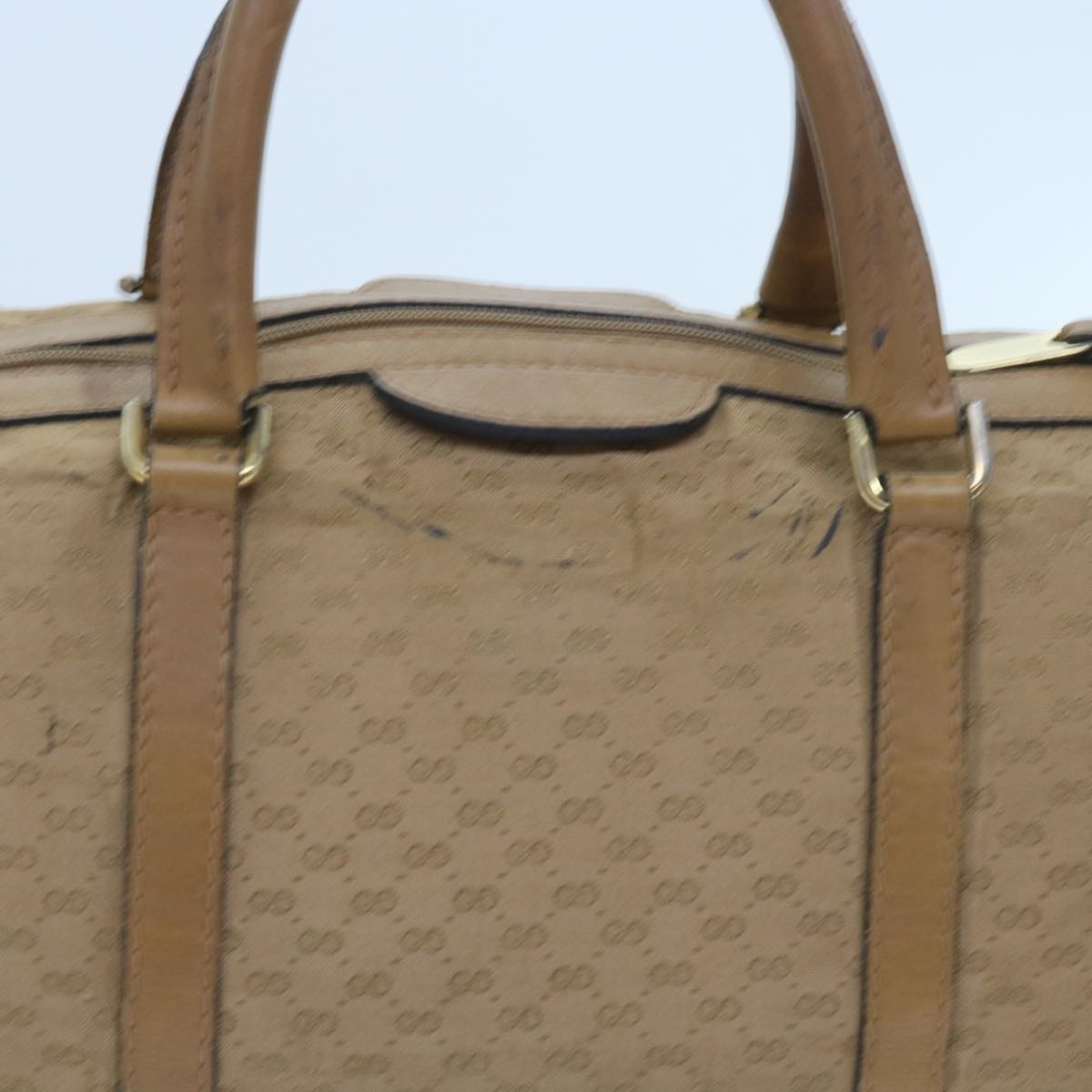 GUCCI Micro GG Canvas Hand Bag Beige Auth 59084