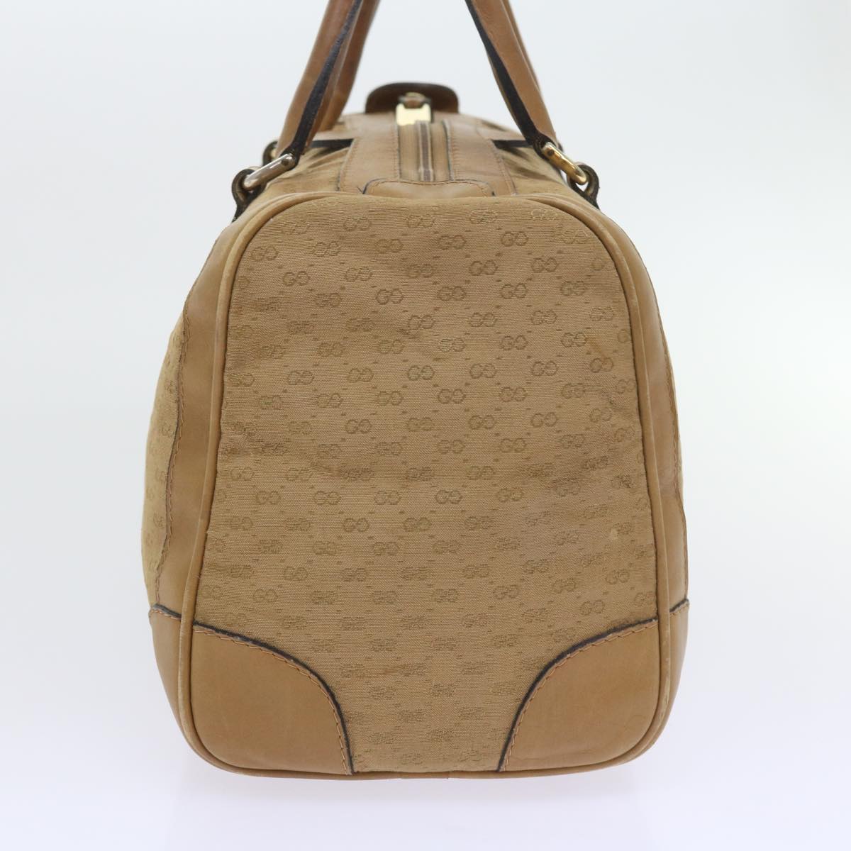 GUCCI Micro GG Canvas Hand Bag Beige Auth 59084