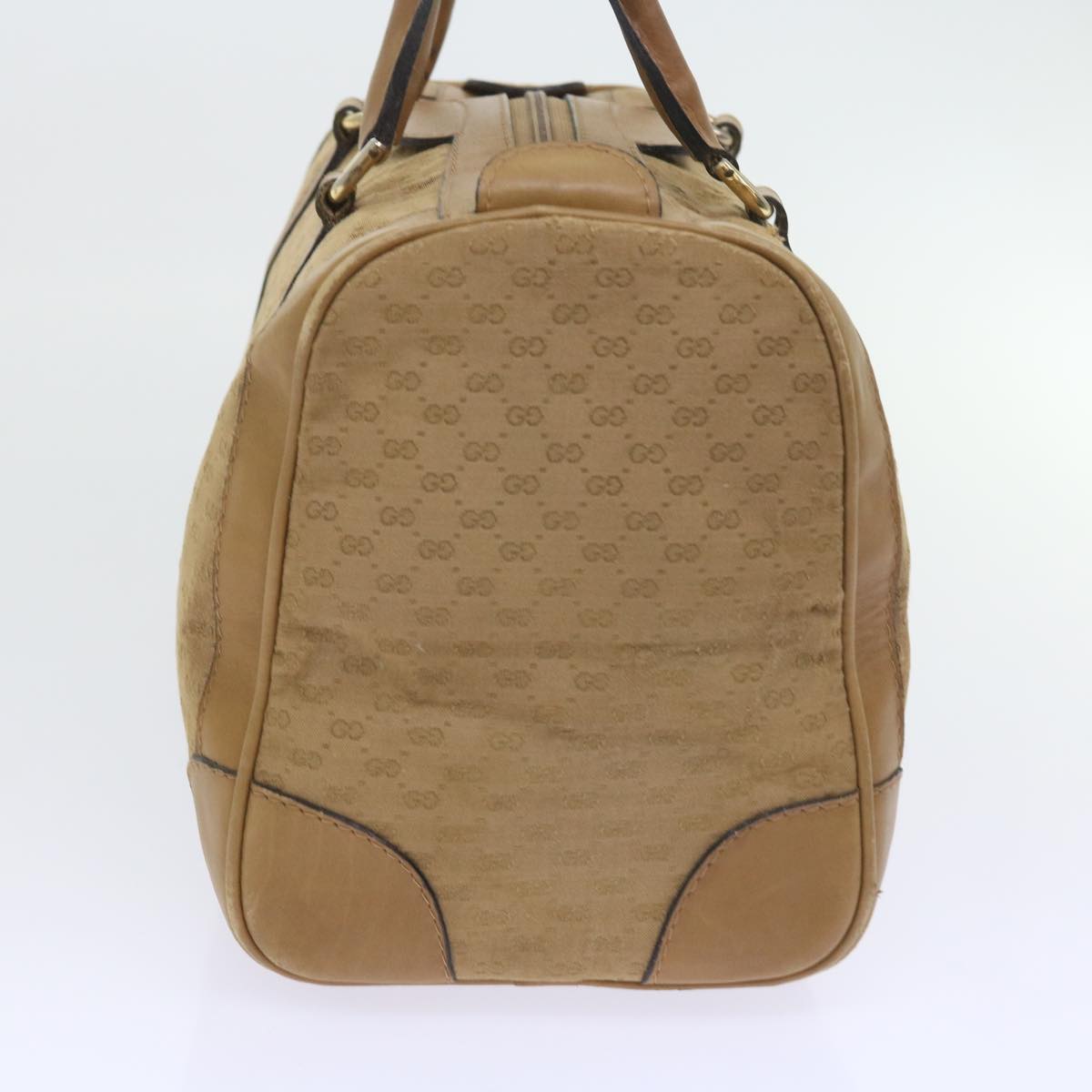 GUCCI Micro GG Canvas Hand Bag Beige Auth 59084