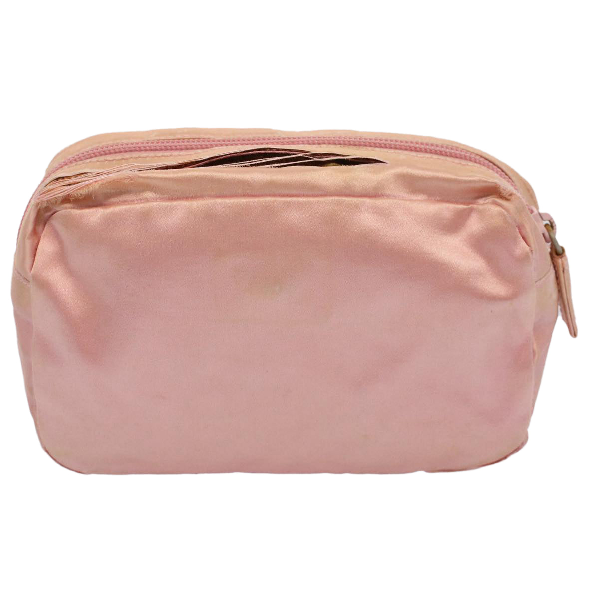 PRADA Pouch Satin Pink Auth 59089