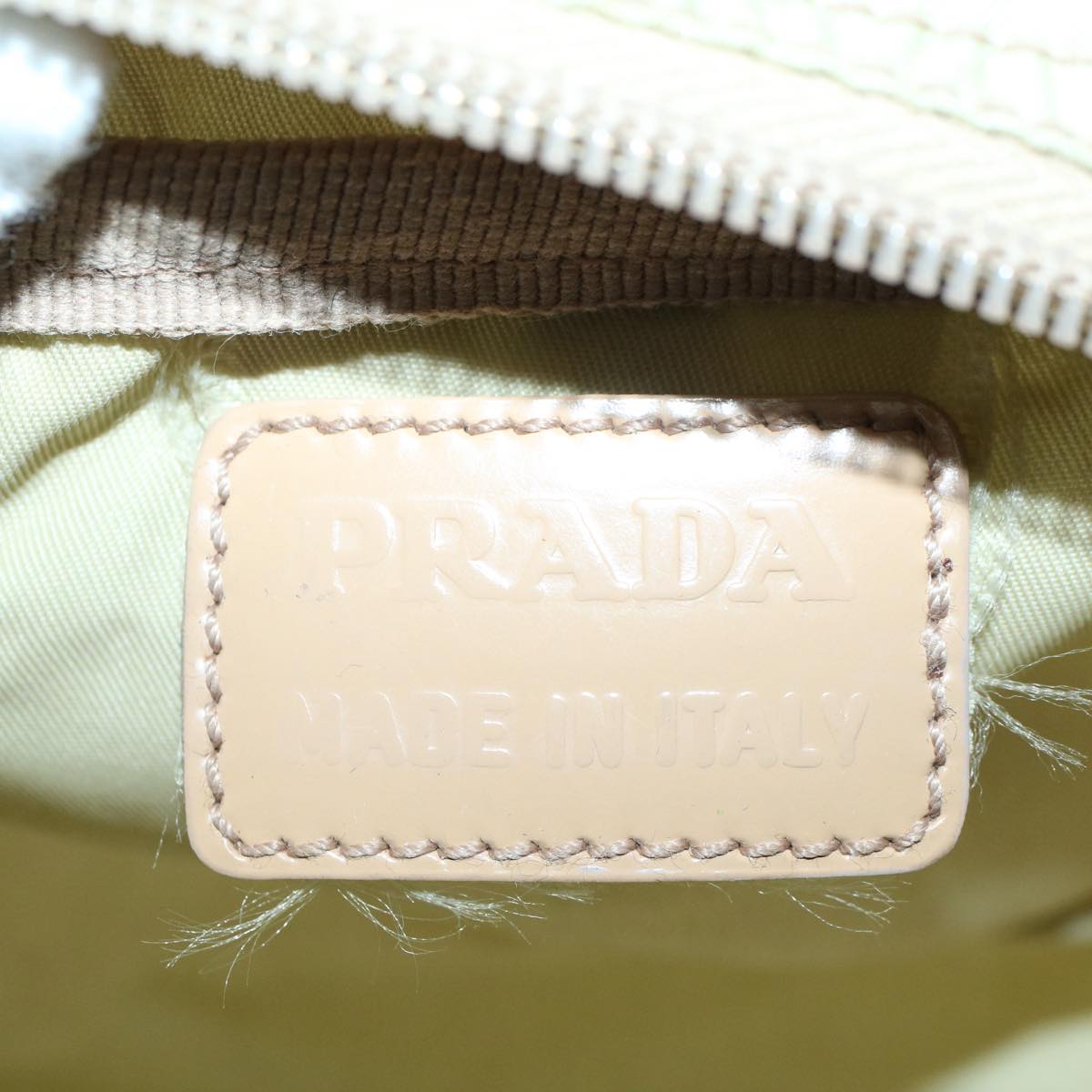 PRADA Pouch Nylon Green Auth 59090