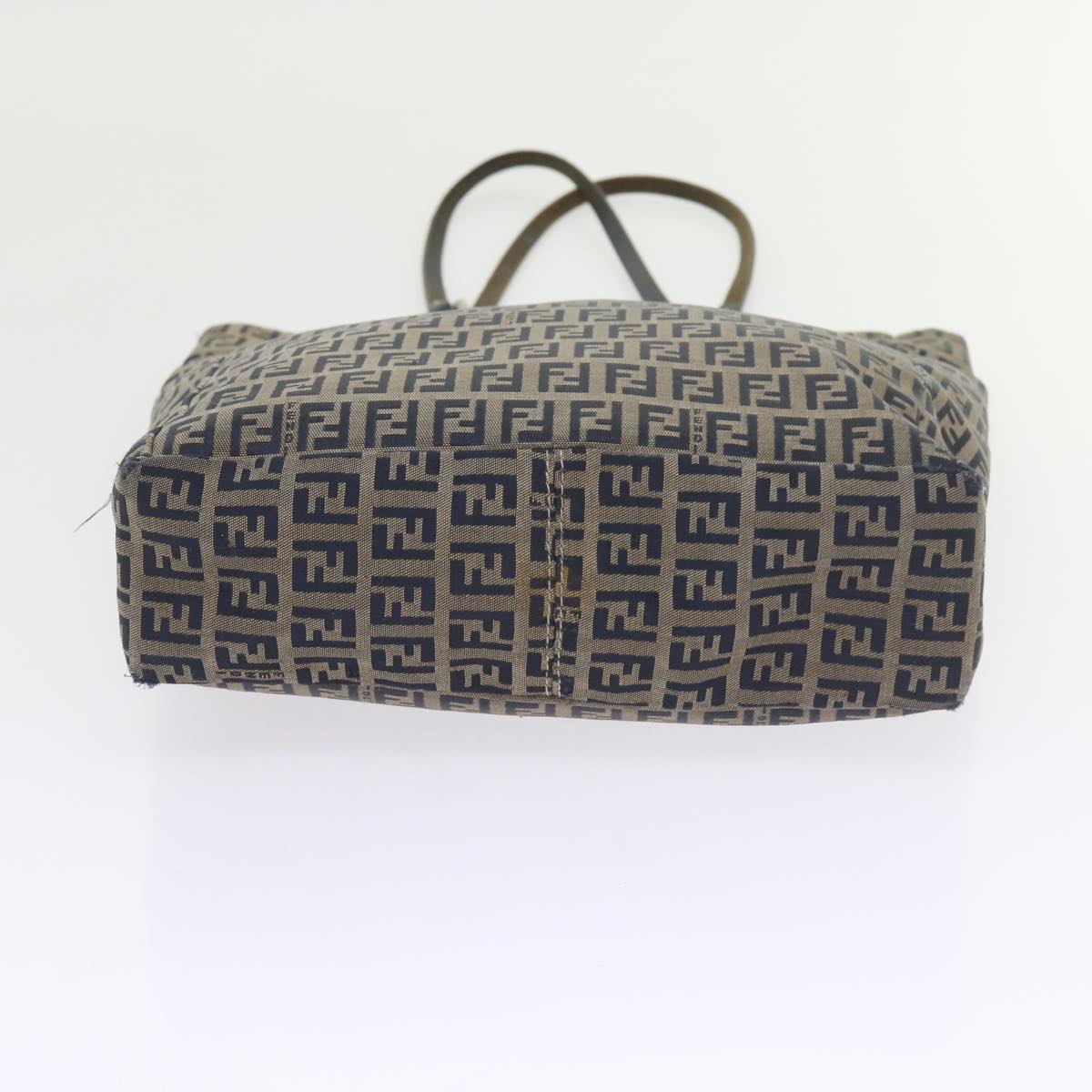 FENDI Zucchino Canvas Tote Bag Navy Auth 59092