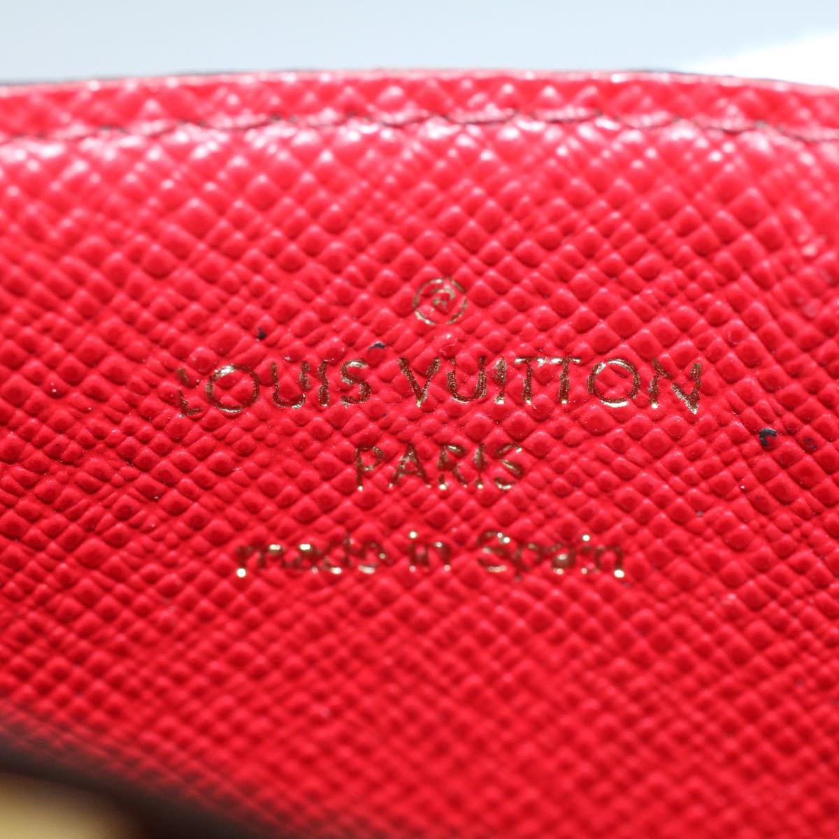 LOUIS VUITTON Monogram Porte Cartes Kimono Card Case Red M56172 LV Auth 59099