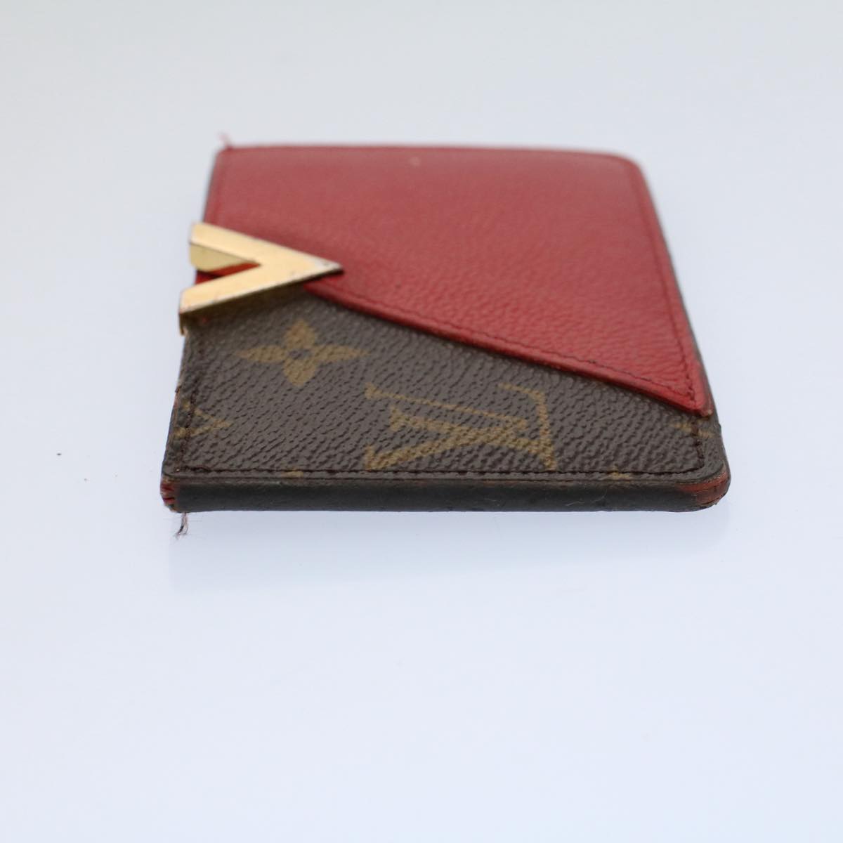 LOUIS VUITTON Monogram Porte Cartes Kimono Card Case Red M56172 LV Auth 59099