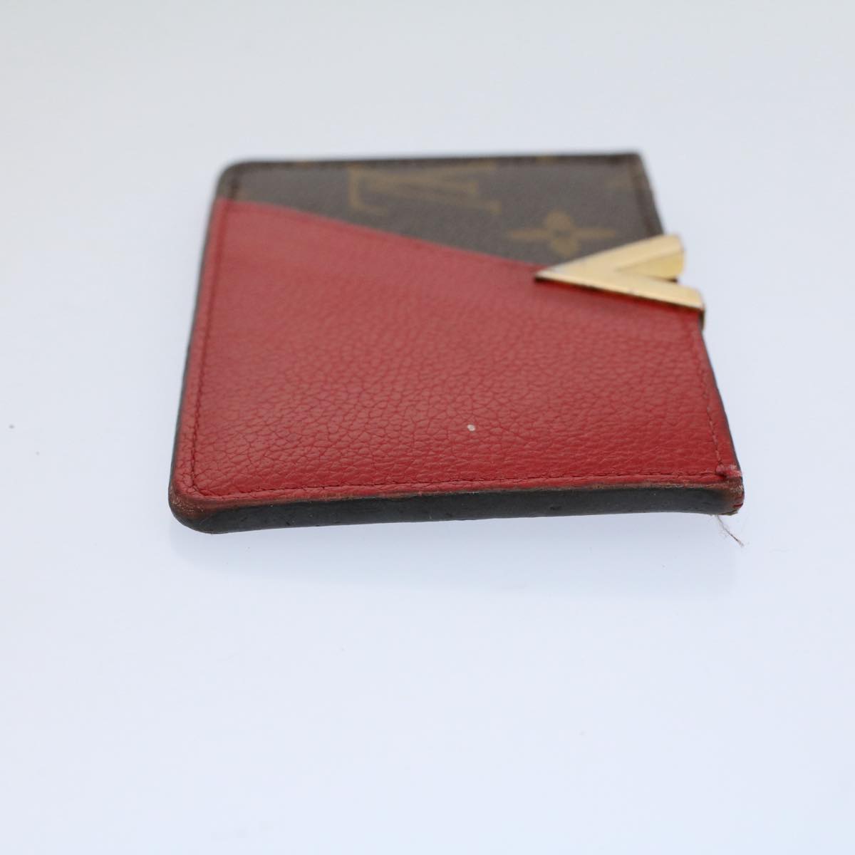 LOUIS VUITTON Monogram Porte Cartes Kimono Card Case Red M56172 LV Auth 59099