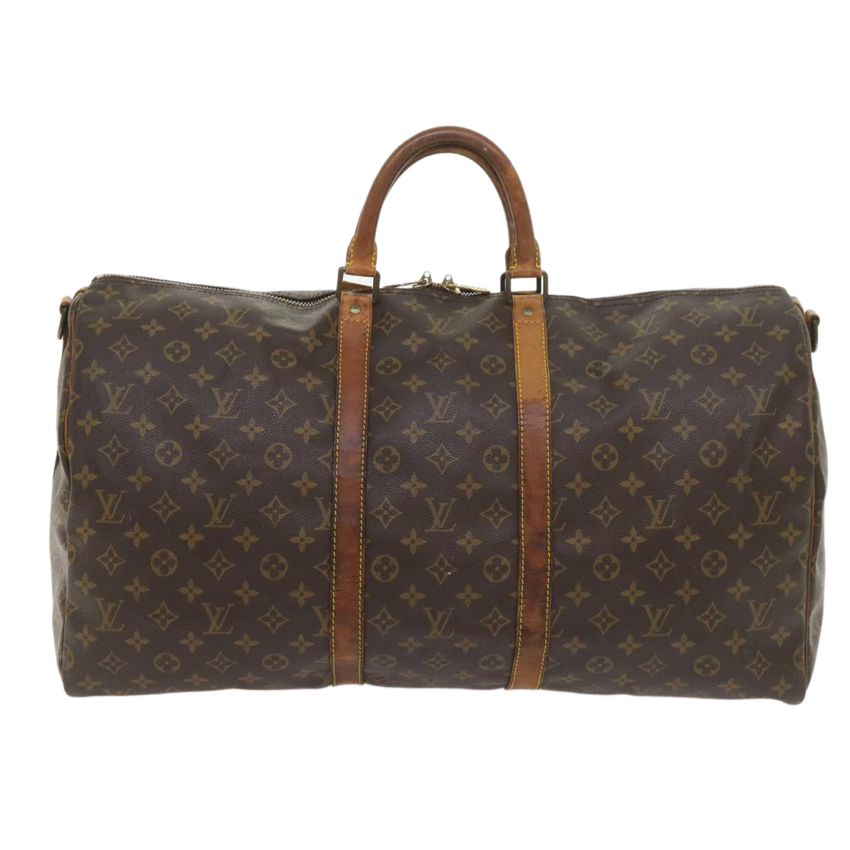 LOUIS VUITTON Monogram Keepall Bandouliere 55 Boston Bag M41414 LV Auth 59207