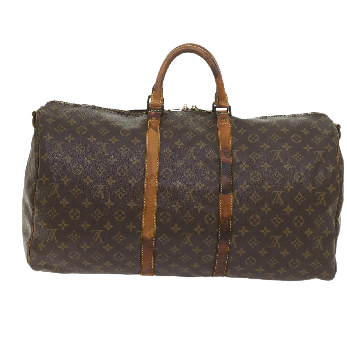 LOUIS VUITTON Monogram Keepall Bandouliere 55 Boston Bag M41414 LV Auth 59207