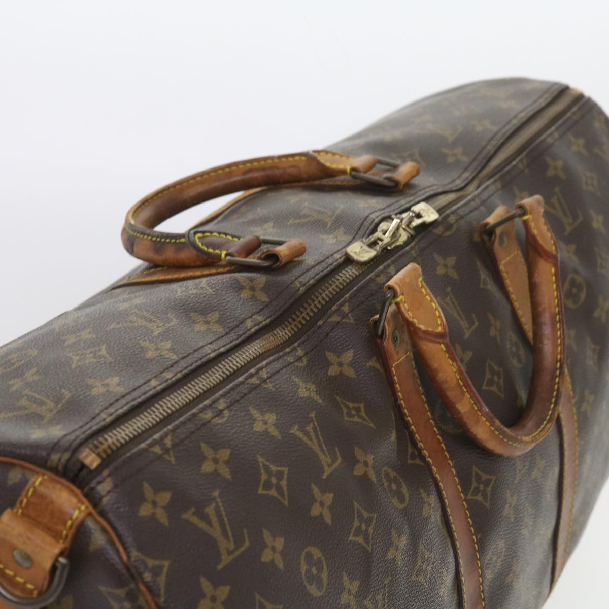 LOUIS VUITTON Monogram Keepall Bandouliere 55 Boston Bag M41414 LV Auth 59207