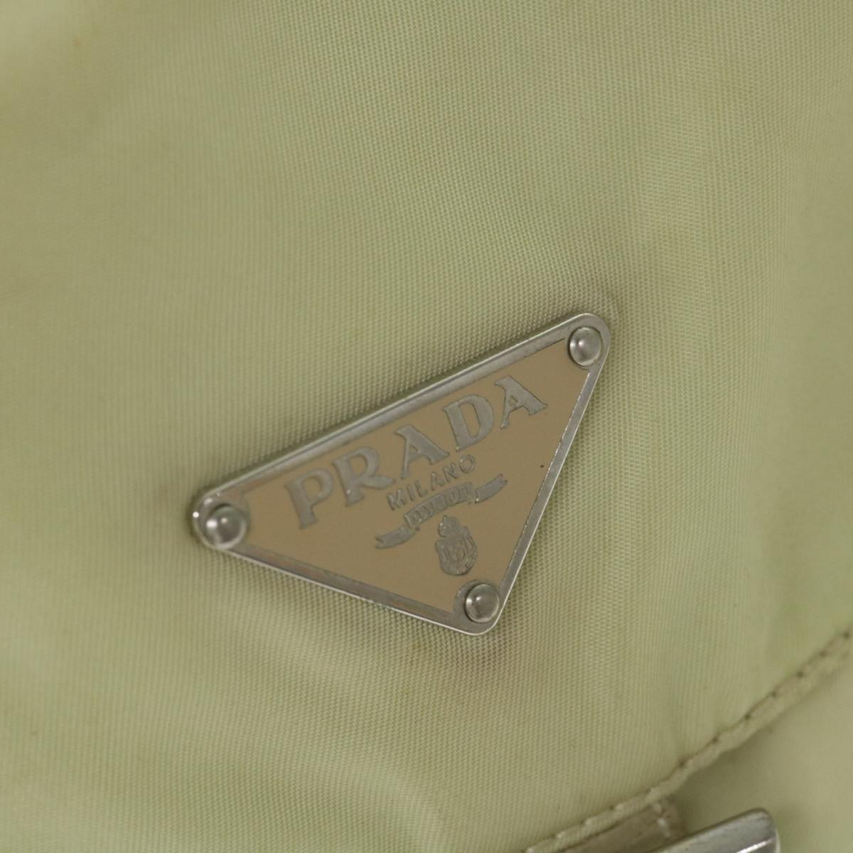 PRADA Backpack Nylon Cream Auth 59222