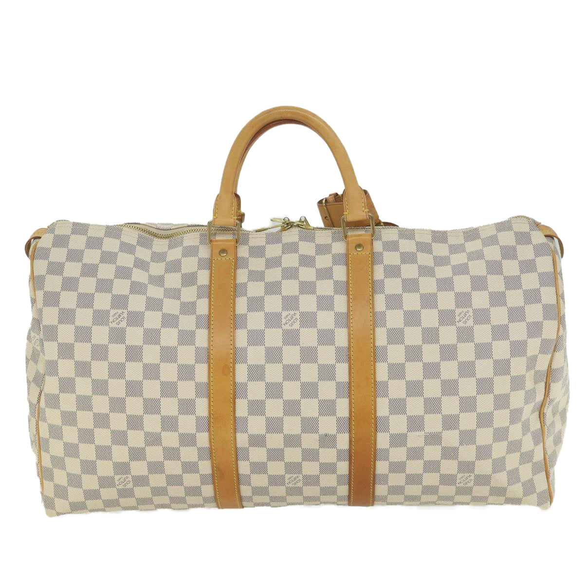 LOUIS VUITTON Damier Azur Keepall 50 Boston Bag N41430 LV Auth 59264A