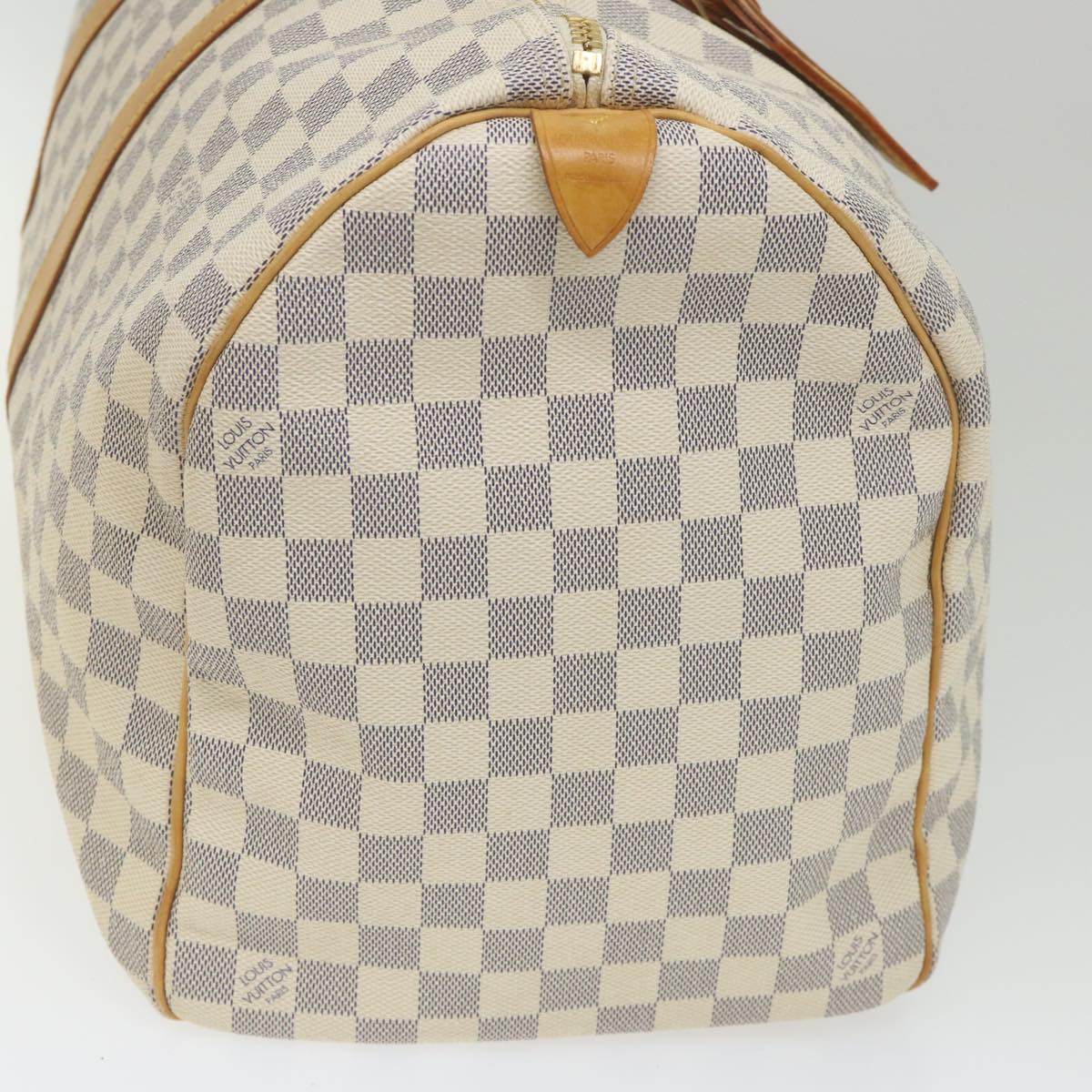 LOUIS VUITTON Damier Azur Keepall 50 Boston Bag N41430 LV Auth 59264A