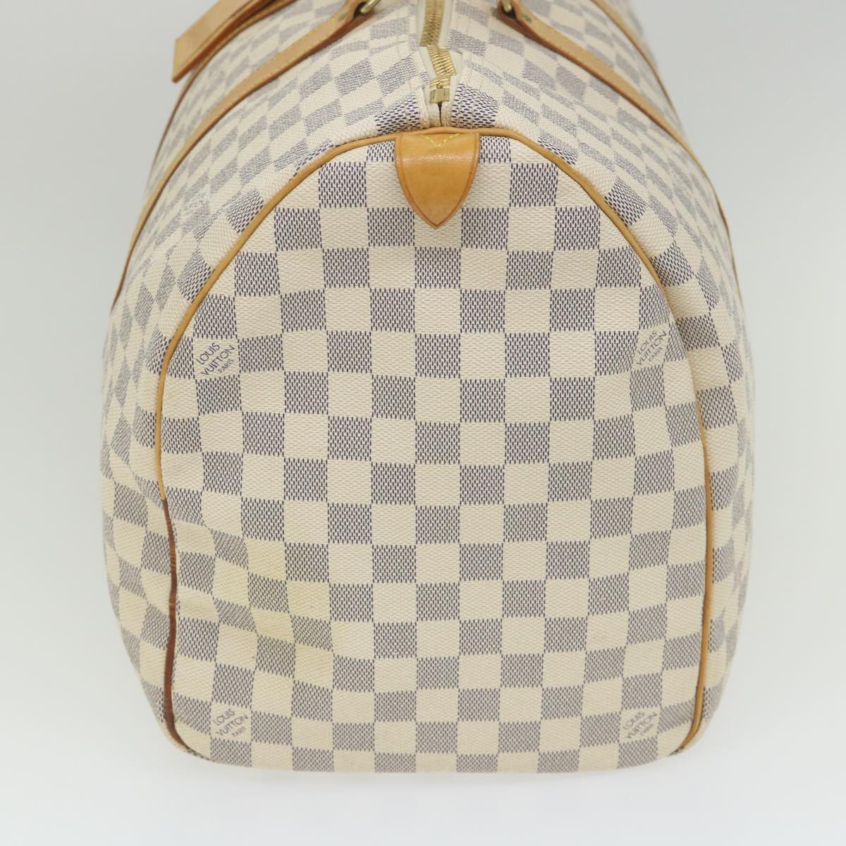 LOUIS VUITTON Damier Azur Keepall 50 Boston Bag N41430 LV Auth 59264A