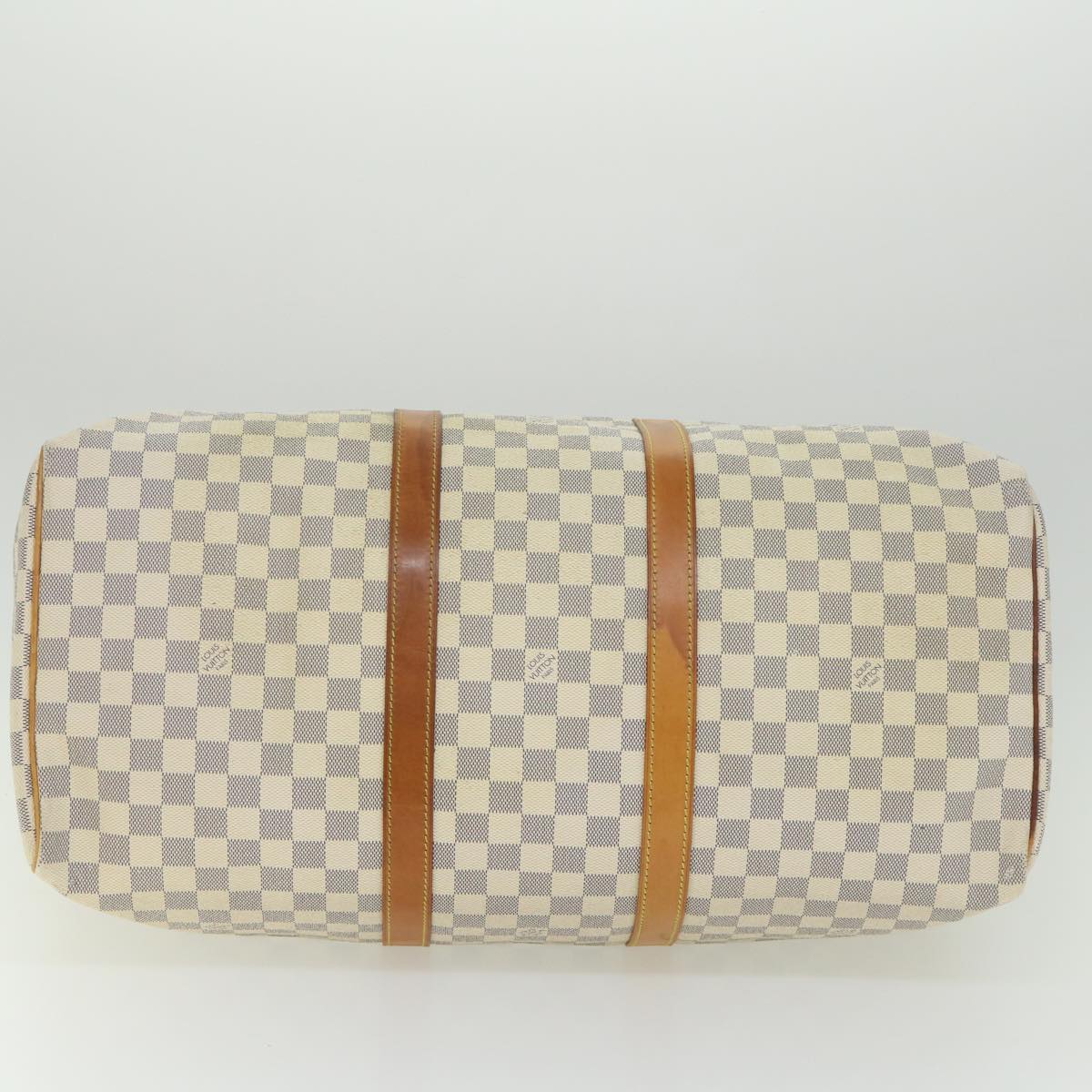 LOUIS VUITTON Damier Azur Keepall 50 Boston Bag N41430 LV Auth 59264A