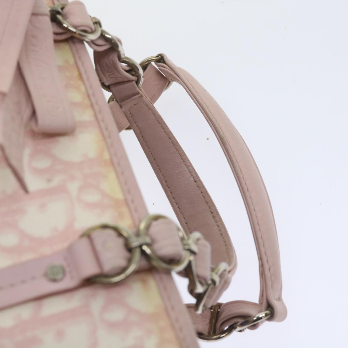 Christian Dior Trotter Romantic Hand Bag PVC Leather Pink 09 BO 0076 Auth 59413