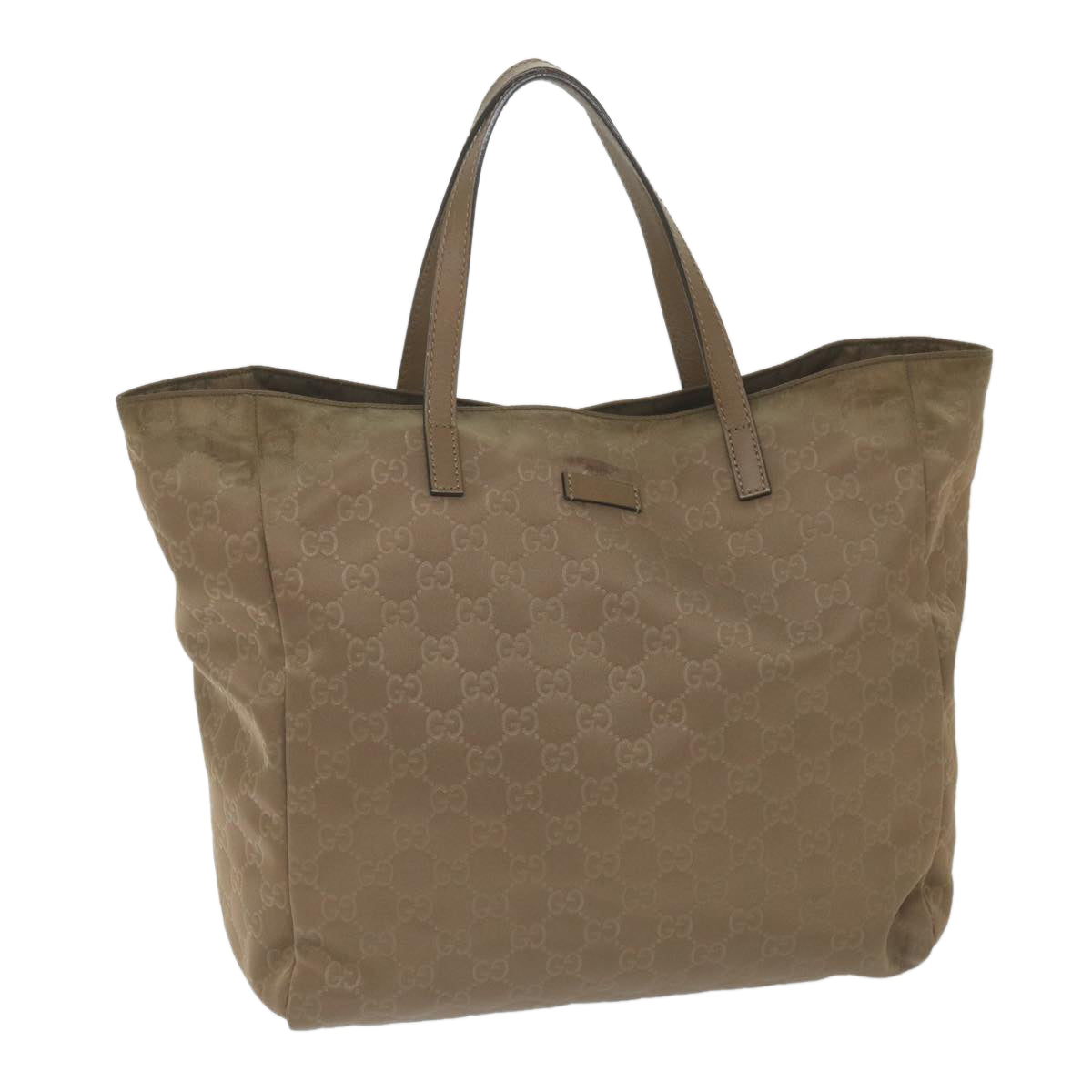 GUCCI GG Canvas Tote Bag Brown 282439 Auth 59465