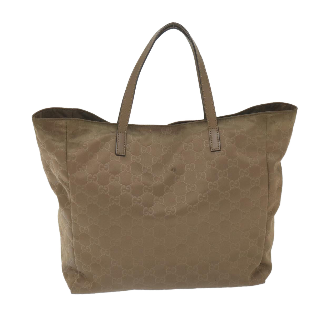 GUCCI GG Canvas Tote Bag Brown 282439 Auth 59465