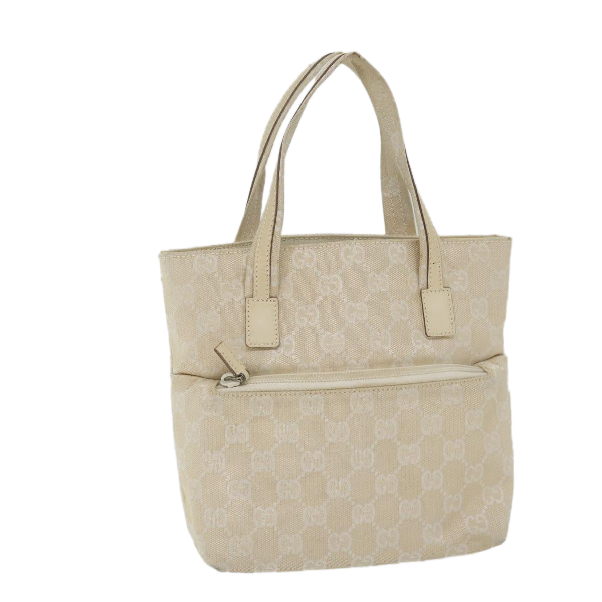 GUCCI GG Canvas Hand Bag Cream 002 1079 001998 Auth 59559