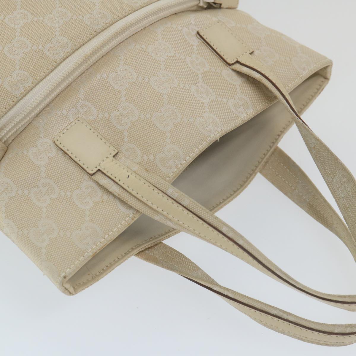 GUCCI GG Canvas Hand Bag Cream 002 1079 001998 Auth 59559