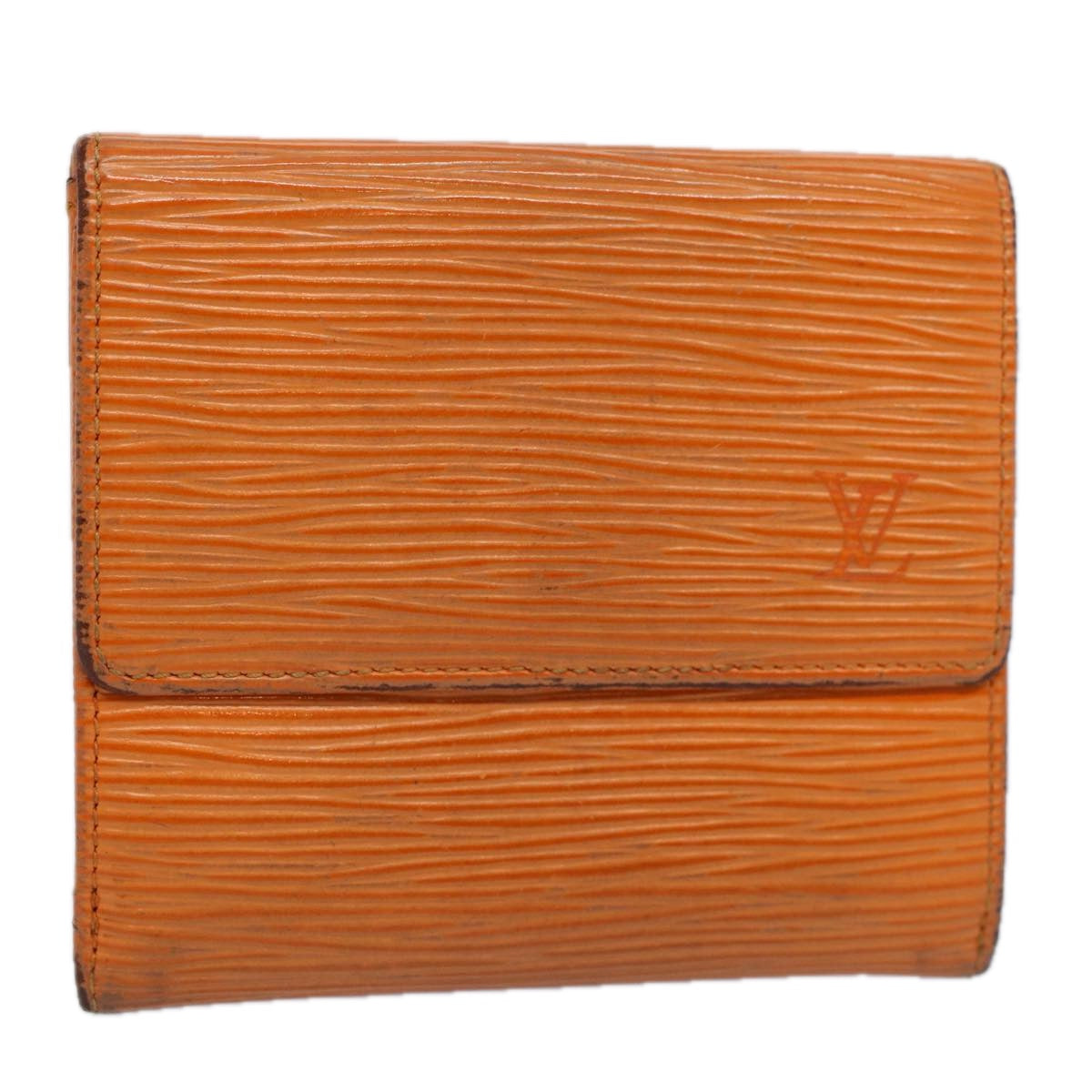 LOUIS VUITTON Epi Portefeuille Elise Wallet Orange Mandarin M6348H LV Auth 59597