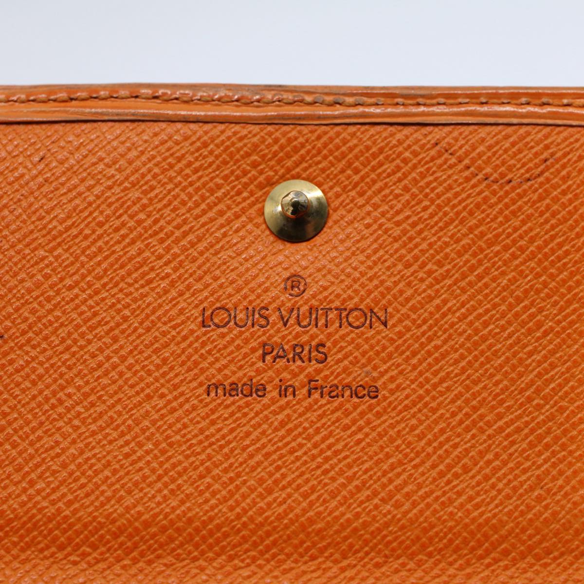 LOUIS VUITTON Epi Portefeuille Elise Wallet Orange Mandarin M6348H LV Auth 59597