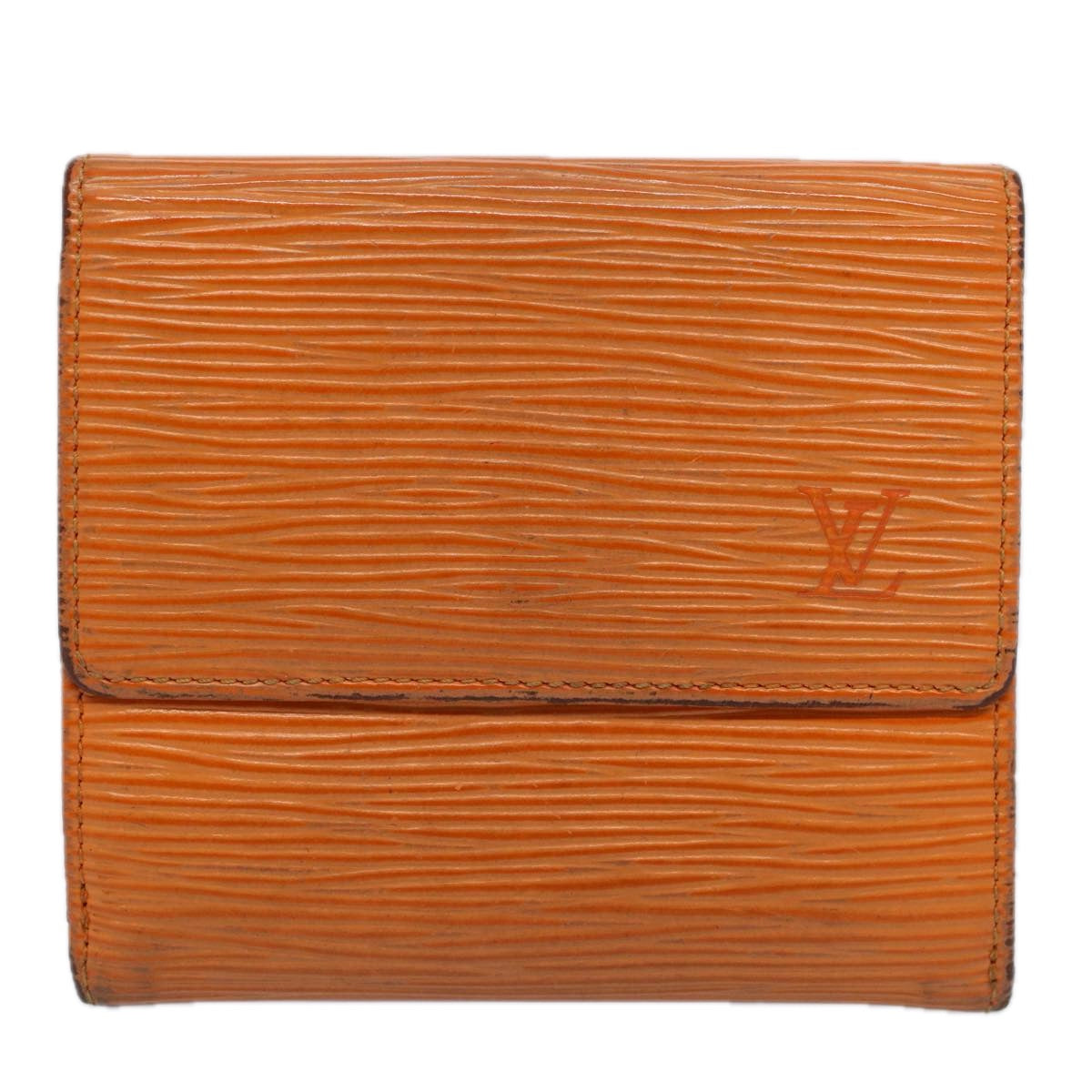 LOUIS VUITTON Epi Portefeuille Elise Wallet Orange Mandarin M6348H LV Auth 59597