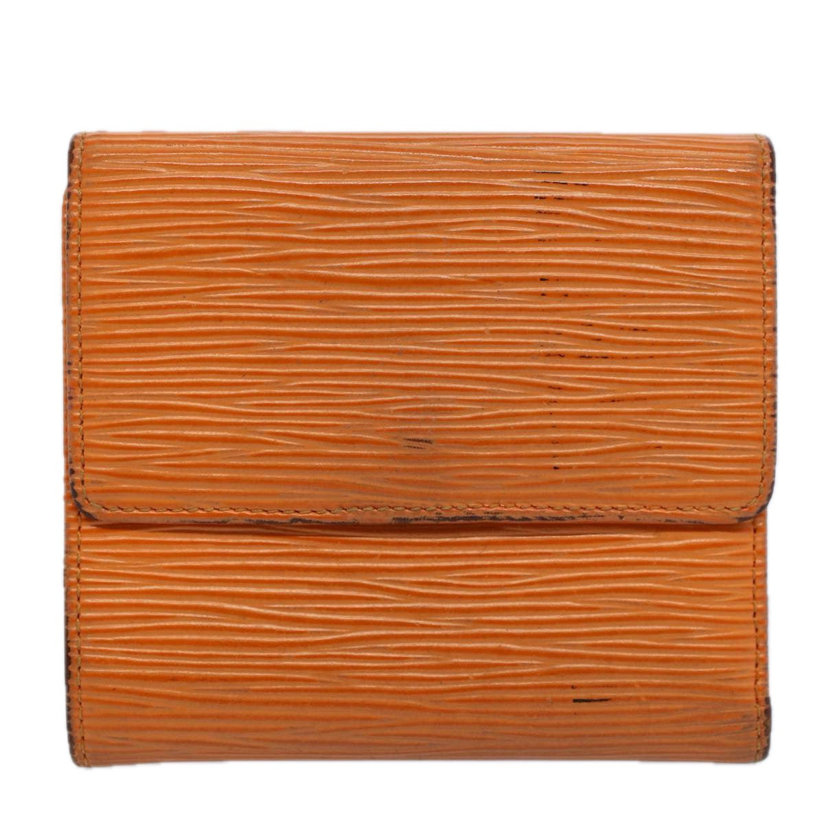 LOUIS VUITTON Epi Portefeuille Elise Wallet Orange Mandarin M6348H LV Auth 59597