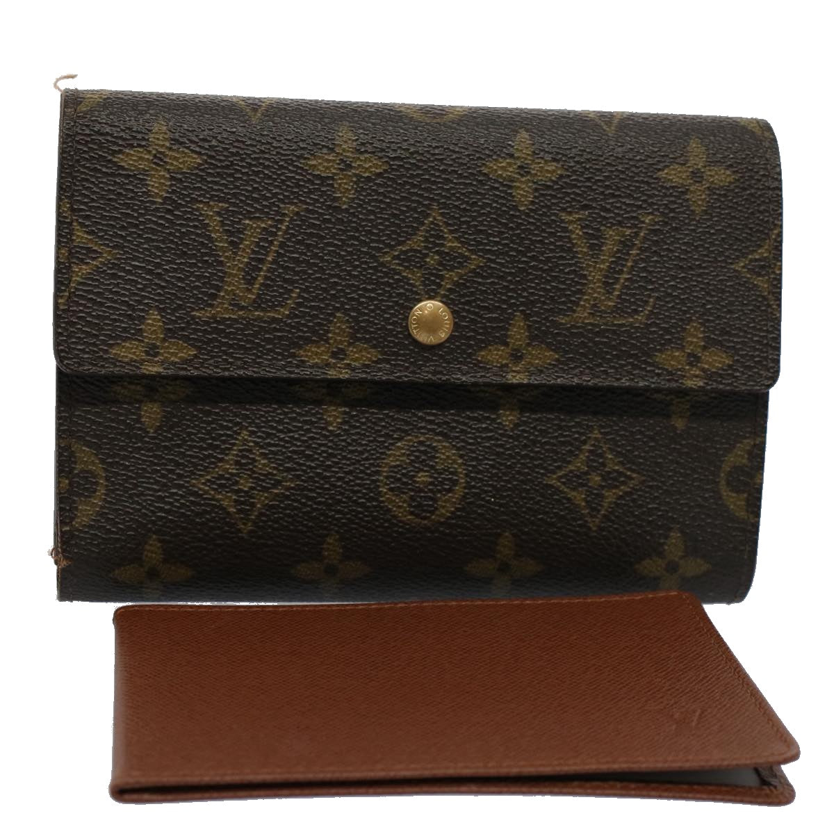 LOUIS VUITTON Monogram Porte Tresor Etui Papie Wallet M61202 LV Auth 59598