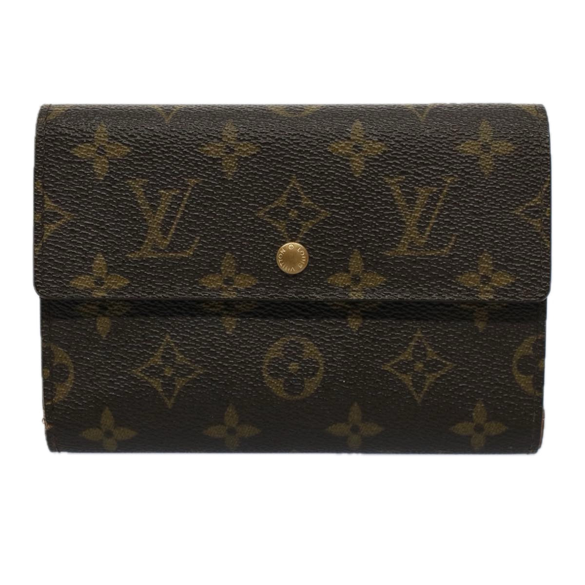 LOUIS VUITTON Monogram Porte Tresor Etui Papie Wallet M61202 LV Auth 59598