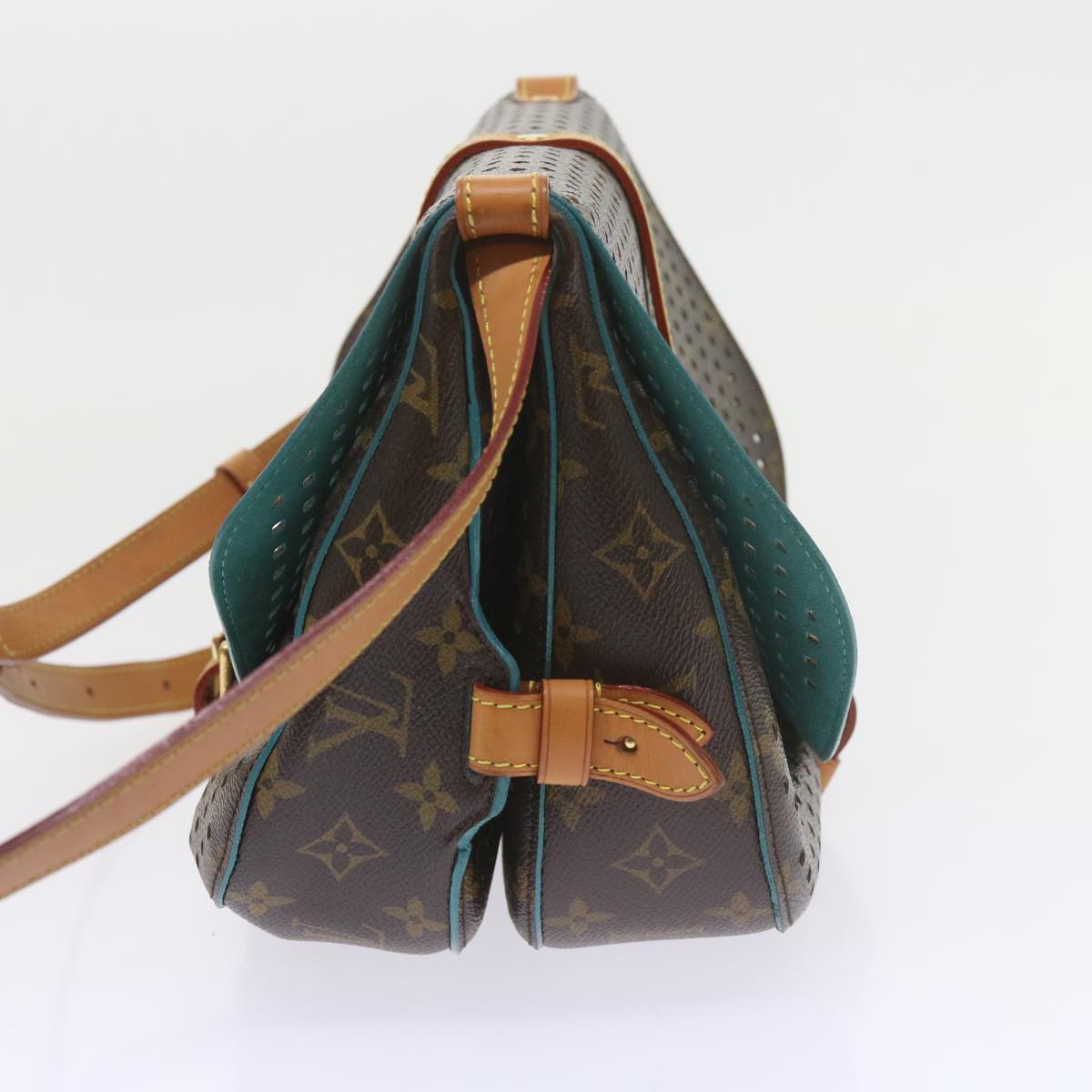 LOUIS VUITTON Monogram Perfo Saumur 30 Shoulder Bag M93998 LV Auth 59612SAV