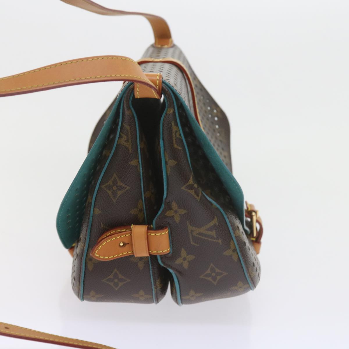 LOUIS VUITTON Monogram Perfo Saumur 30 Shoulder Bag M93998 LV Auth 59612SAV