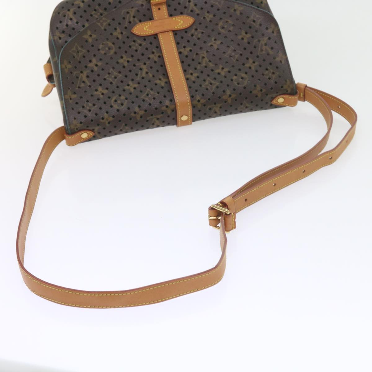 LOUIS VUITTON Monogram Perfo Saumur 30 Shoulder Bag M93998 LV Auth 59612SAV