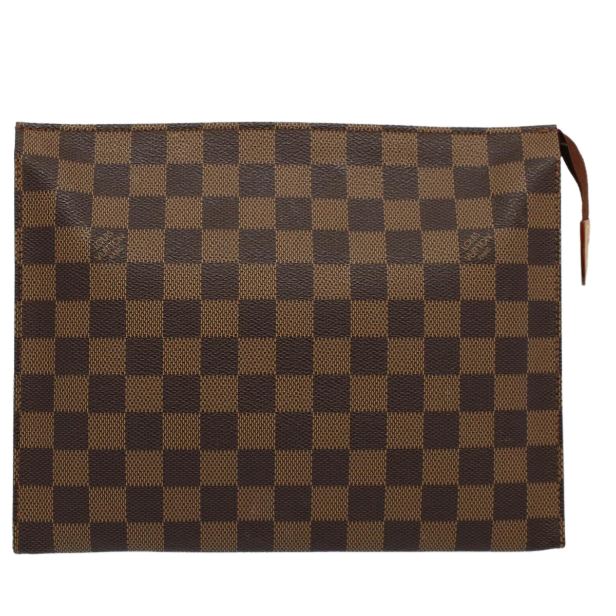 LOUIS VUITTON Damier Ebene Poche Toilette 26 Pouch N47543 LV Auth 59630