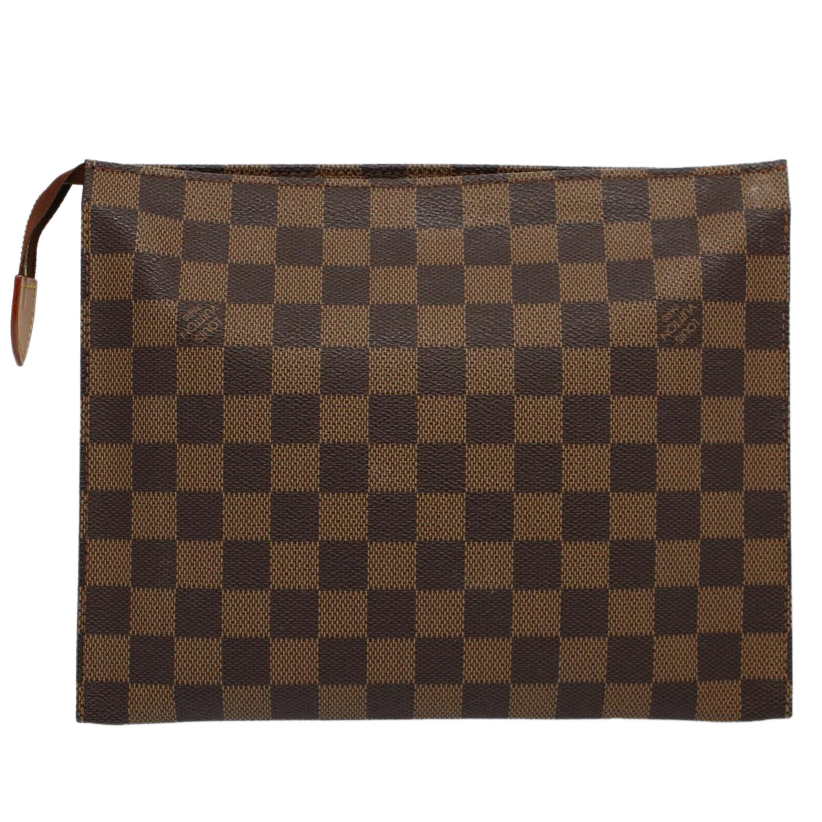 LOUIS VUITTON Damier Ebene Poche Toilette 26 Pouch N47543 LV Auth 59630