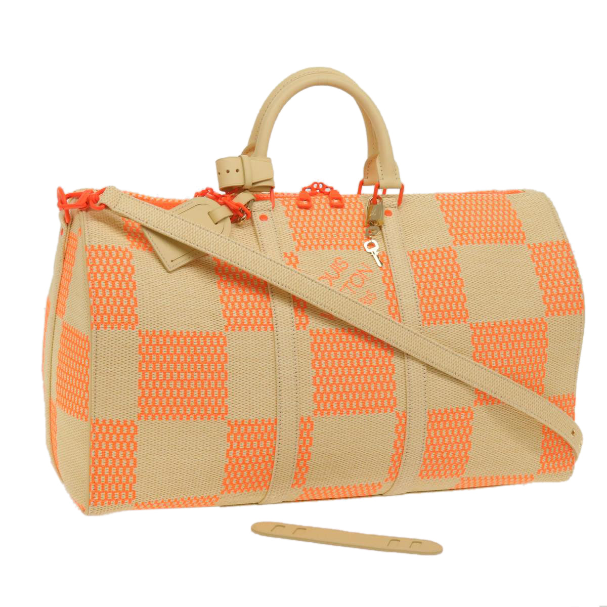 LOUIS VUITTON Damier Giant Keepall Bandouliere 50 Bag Beige M57419 Auth 59673SM