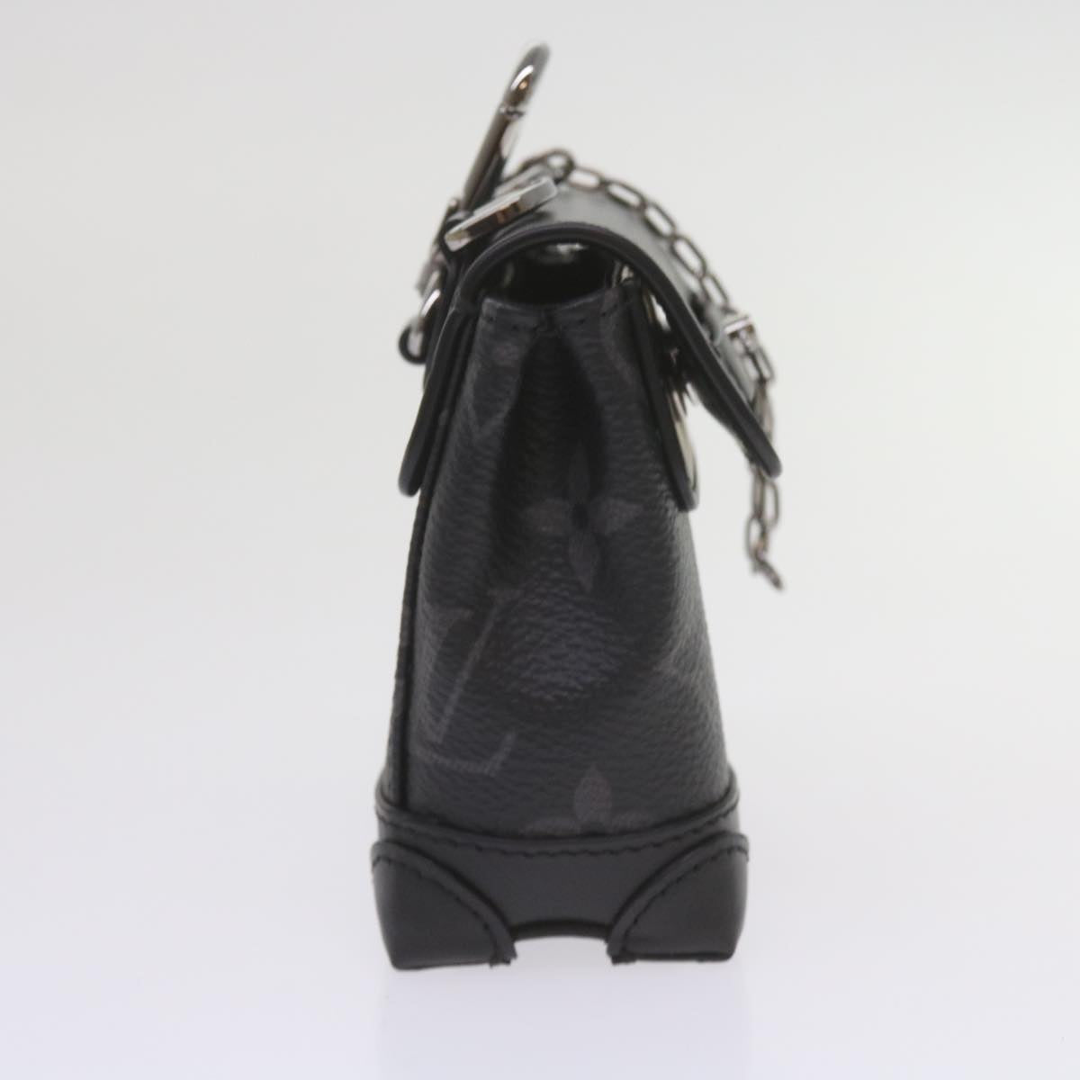 LOUIS VUITTON Monogram Eclipse Mini Steamer Pouch M00340 LV Auth 60001SM